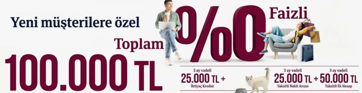 YENİ QNB MÜŞTERİLERİNE %0 FAİZLİ 100.000 TL FIRSATI!