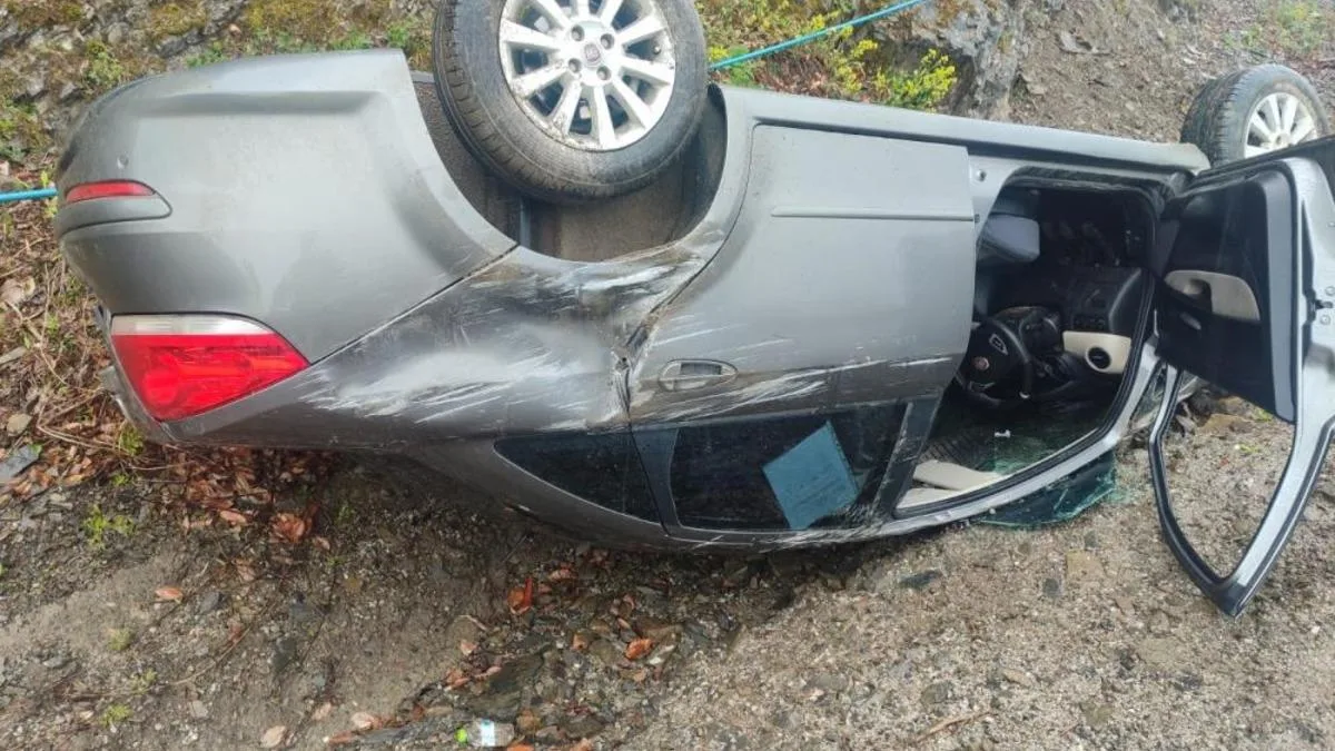 Kastamonu’da Takla Atan Araçtan Mucize Kurtuluş!