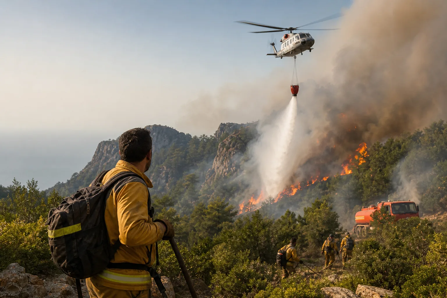 Kemer’deki Orman Yangınına Hızla Müdahale Edildi