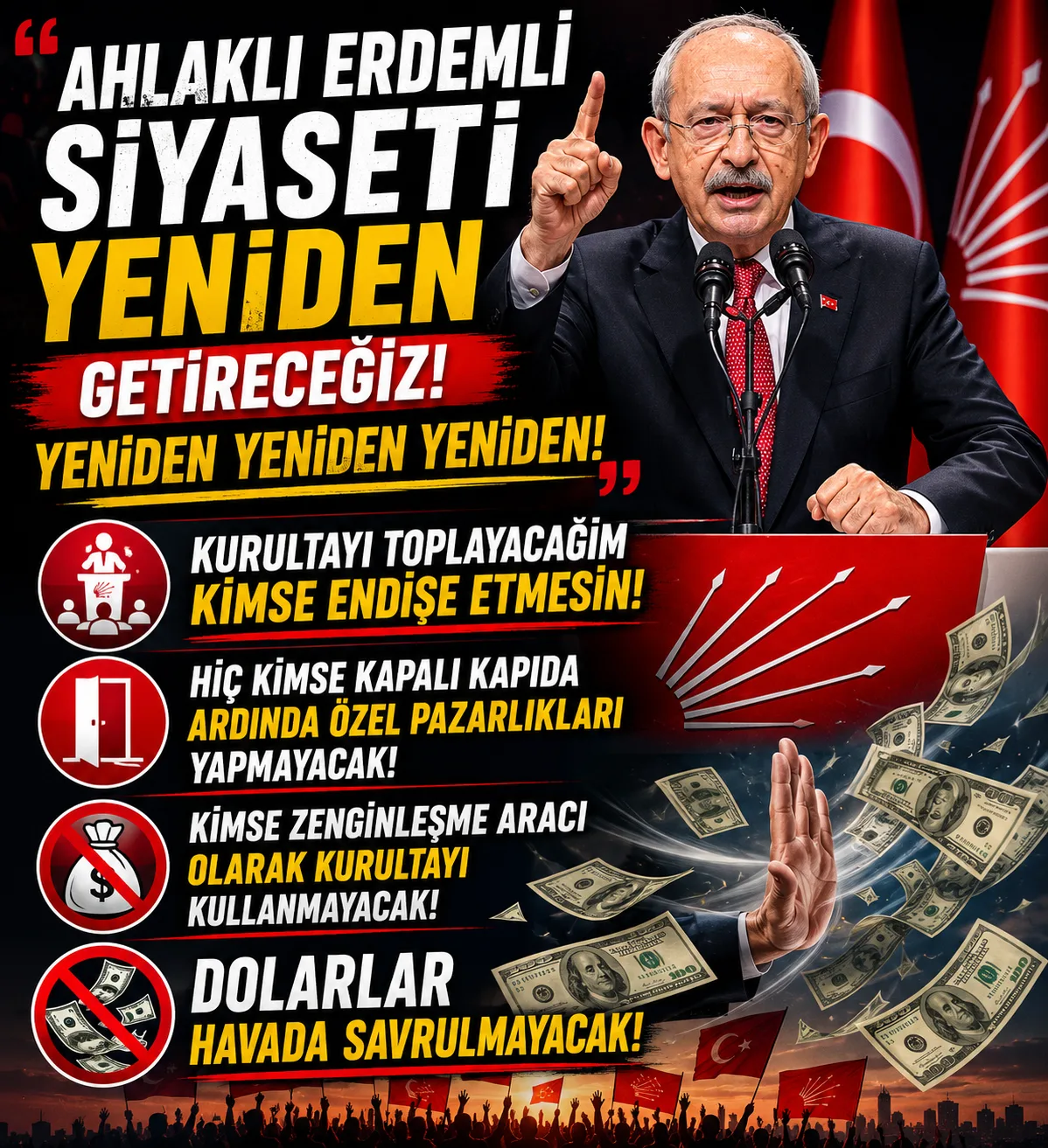 Kılıçdaroğlu’ndan CHP Genel Merkezi’nde dikkat çeken mesajlar!