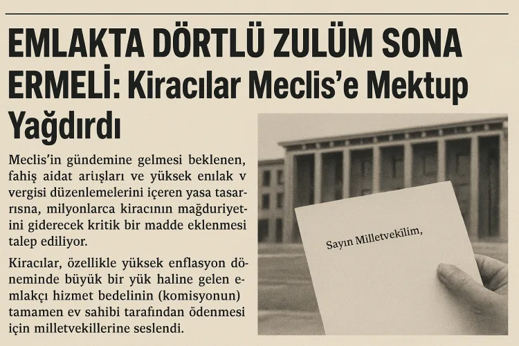 Kiracılardan Meclis’e Komisyon Çağrısı!