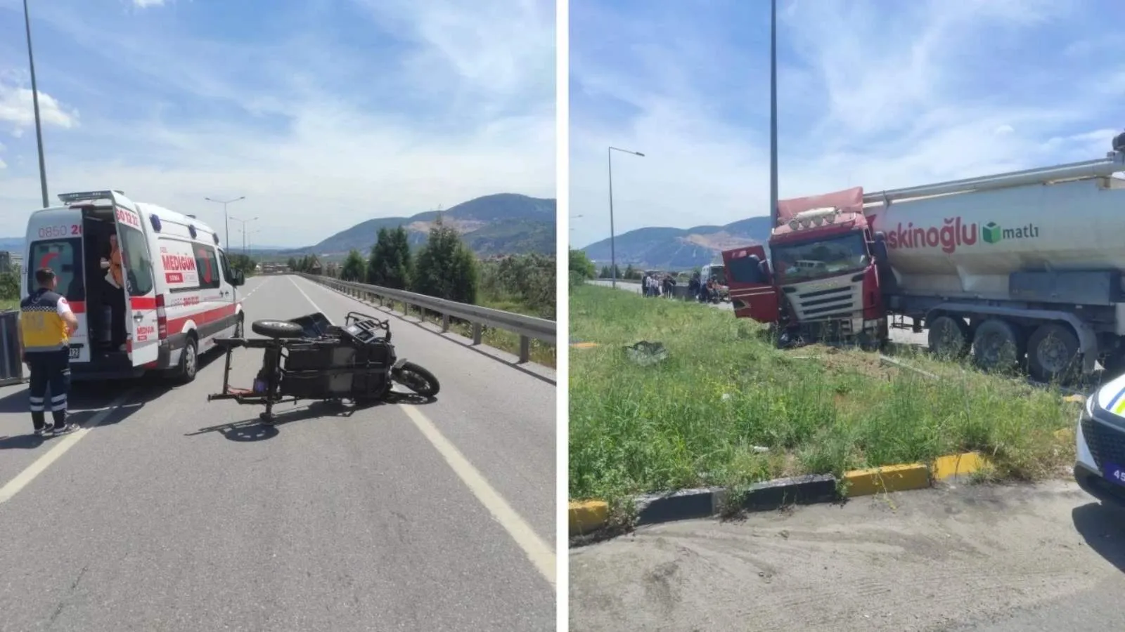 Kırkağaç’ta TIR-Motosiklet Kazası: 1 Ölü, 3 Yaralı!