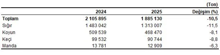 Kırmızı Et Üretimi 2025’te Düşüşte: Sığır Etine Dikkat!