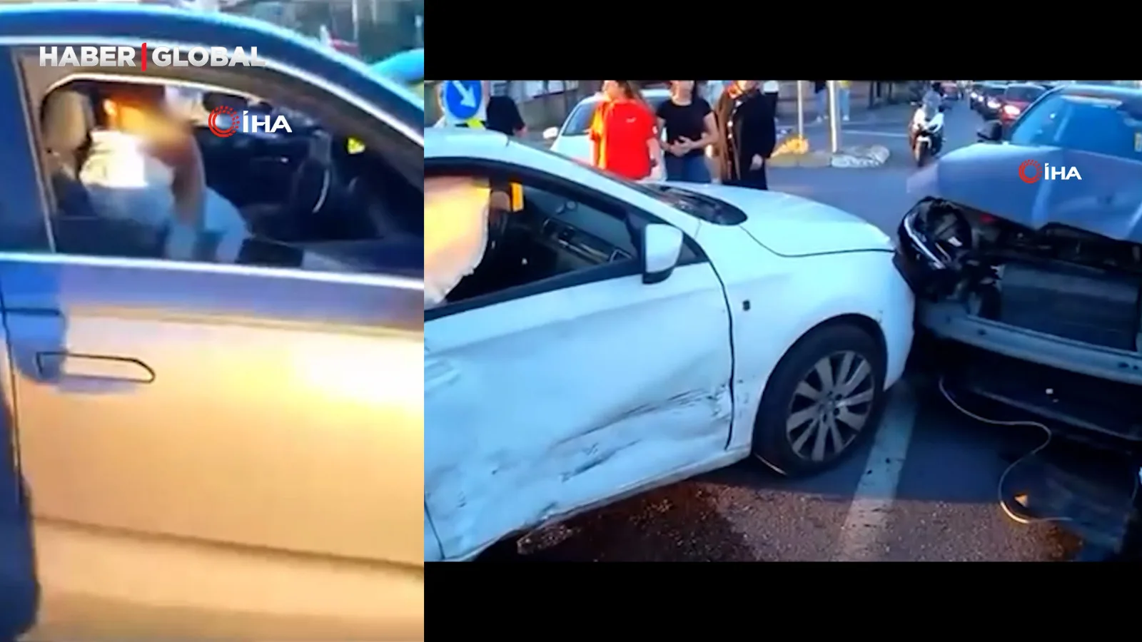 Kırmızı Işıkta Kaza: Sürücü Sigara İçmeye Devam Etti!