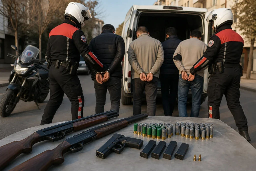 Kırşehir’de Ruhsatsız Silah Operasyonu: 4 Gözaltı