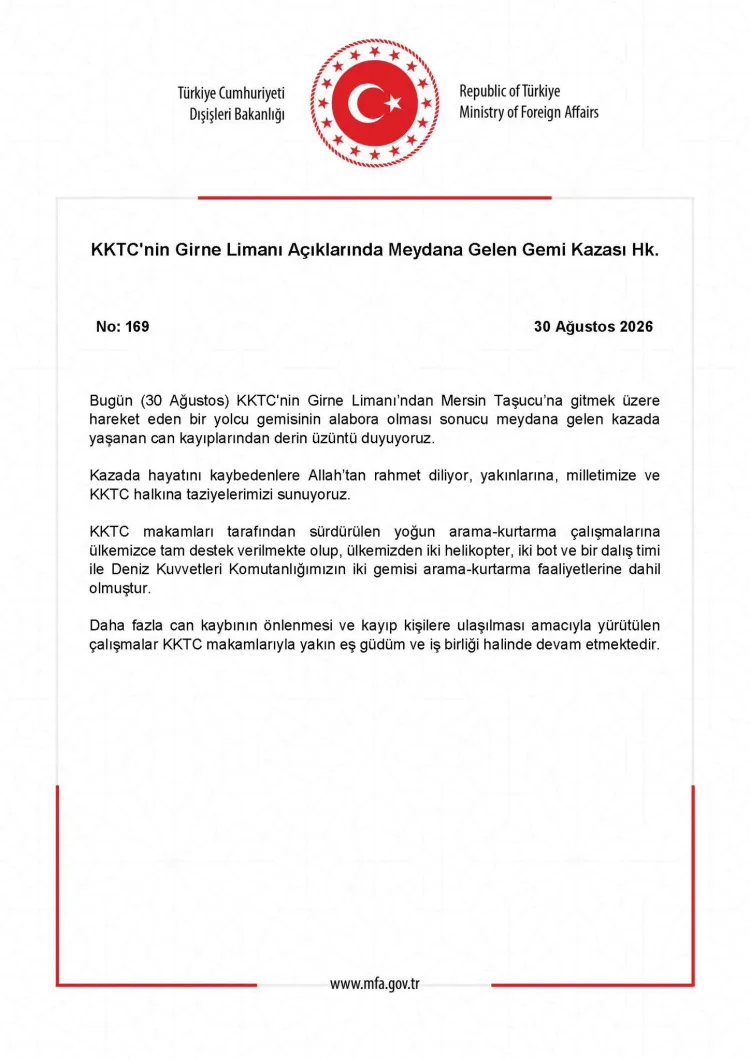 KKTC’de Yolcu Gemisi Kazası: Can Kaybı Yaşandı