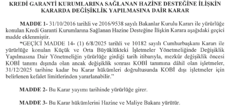 KOBİ’lere Yeni Kefalet Avantajı Sağlandı!