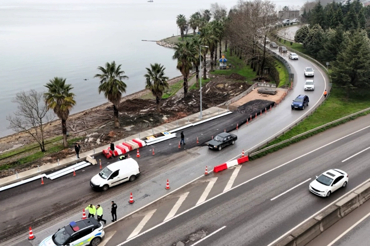 Kocaeli’de Başiskele Projesi’nde Yeni Yan Yol Açıldı