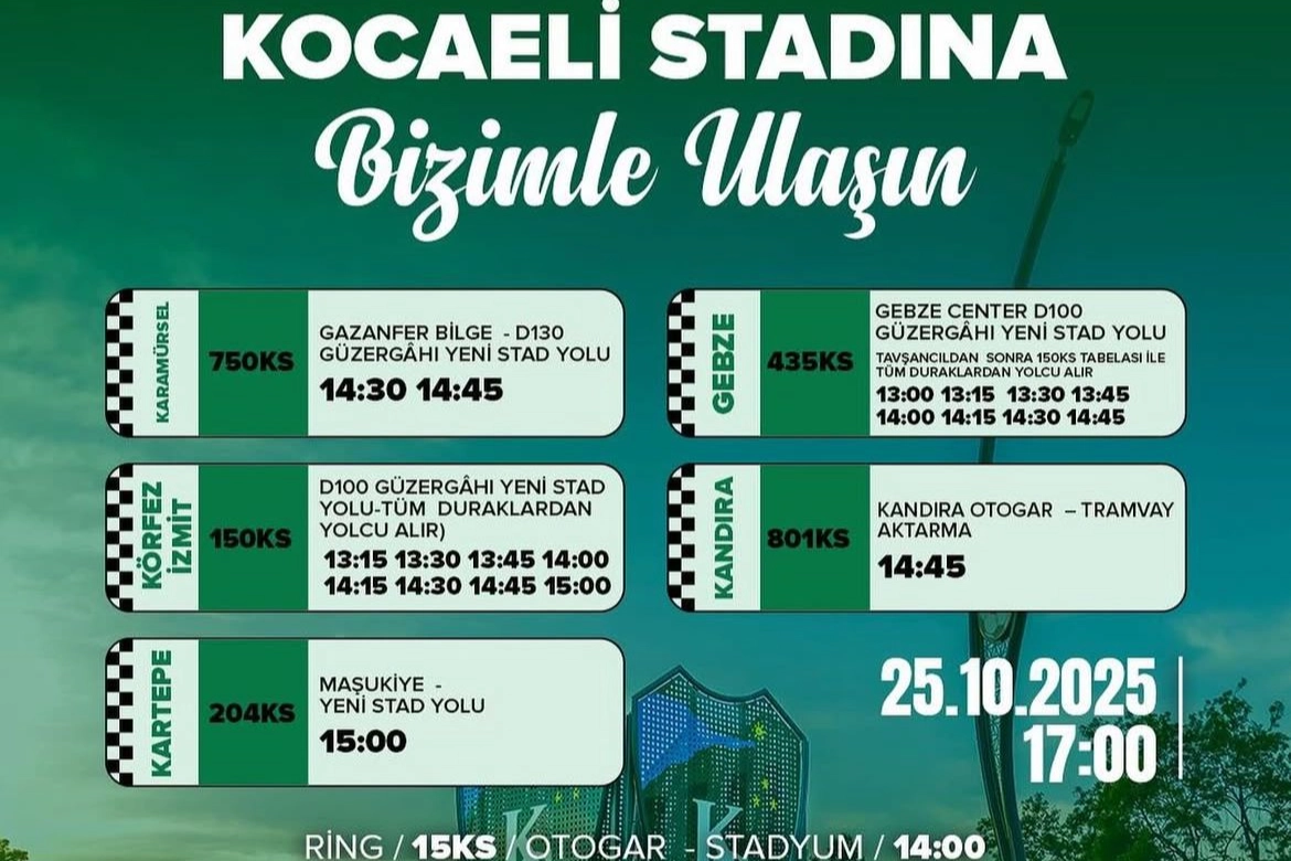 Kocaelispor Maçına Ulaşımda Seferberlik!