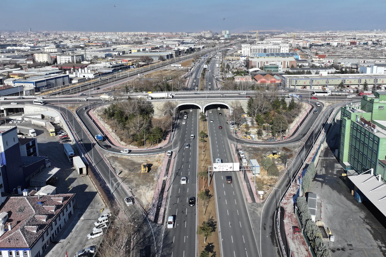 Konya’da Marangozlar Kavşağı Yenilendi, Açıldı!