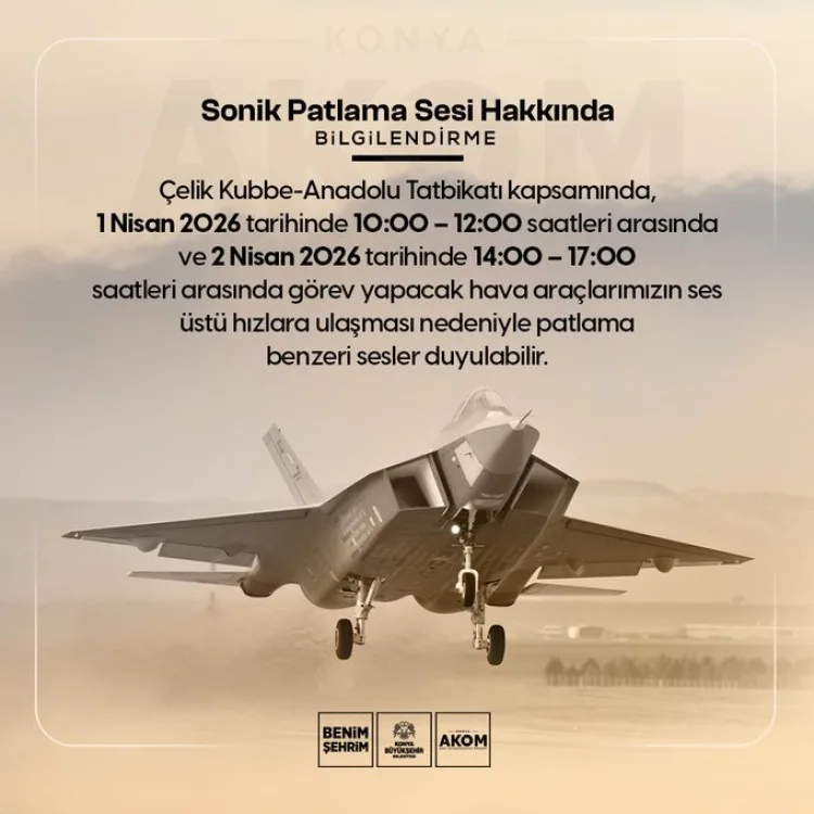 Konya’da Ses Üstü Uçuşlar: Panik Yapmayın!