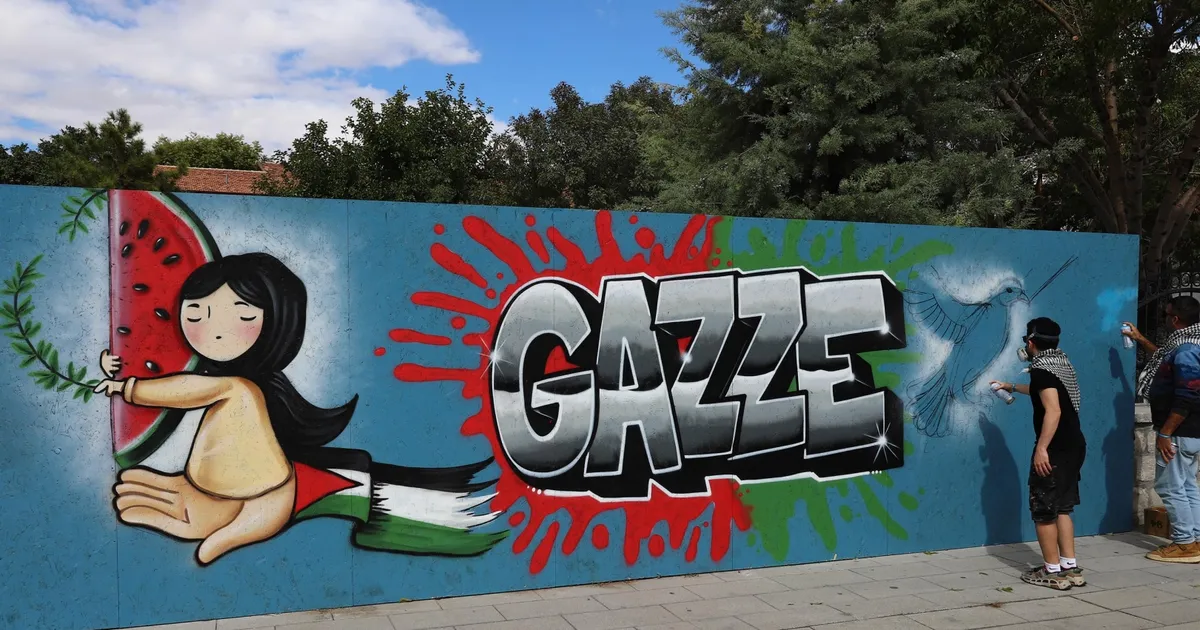 Konya’dan Gazze’ye Duygu Dolu Grafiti