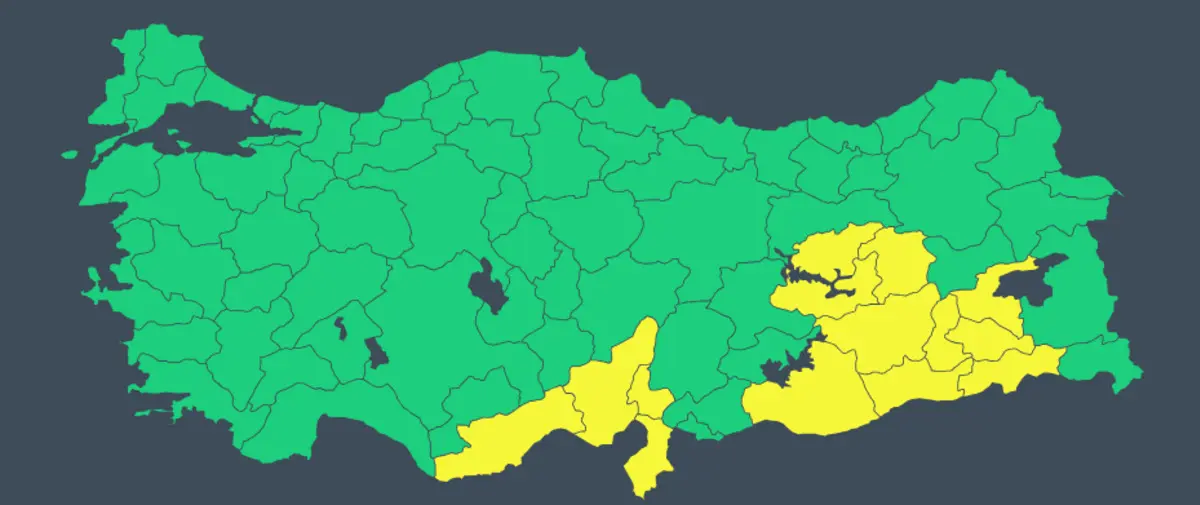 Harita paylaşıldı: Çok sayıda il için kritik uyarı! 2