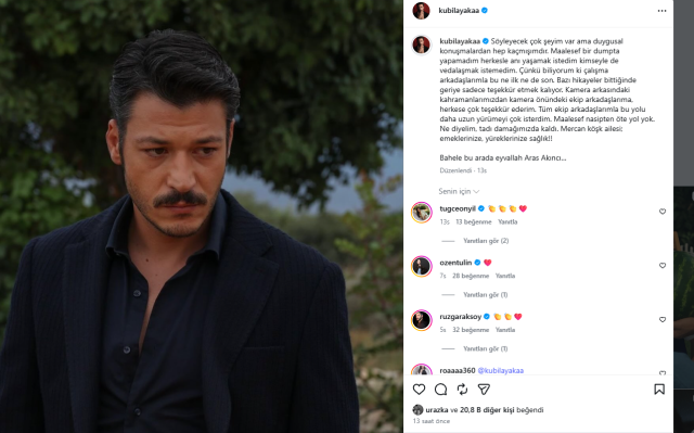 Kubilay Aka’nın “Mercan Köşk” Dizisine Veda Mesajı Yayınladı