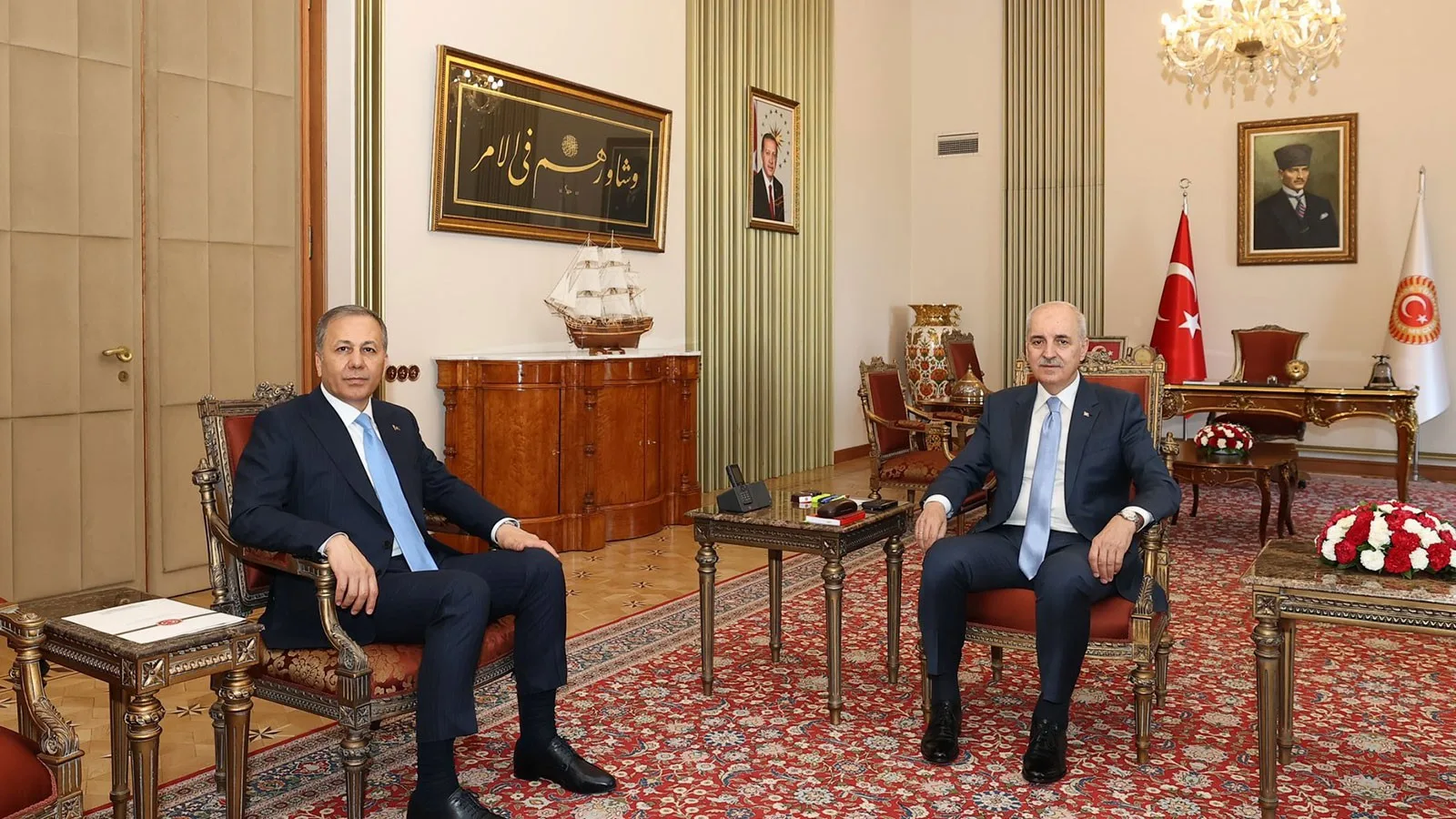 Kurtulmuş, Yerlikaya’yı Makamında Ağırladı