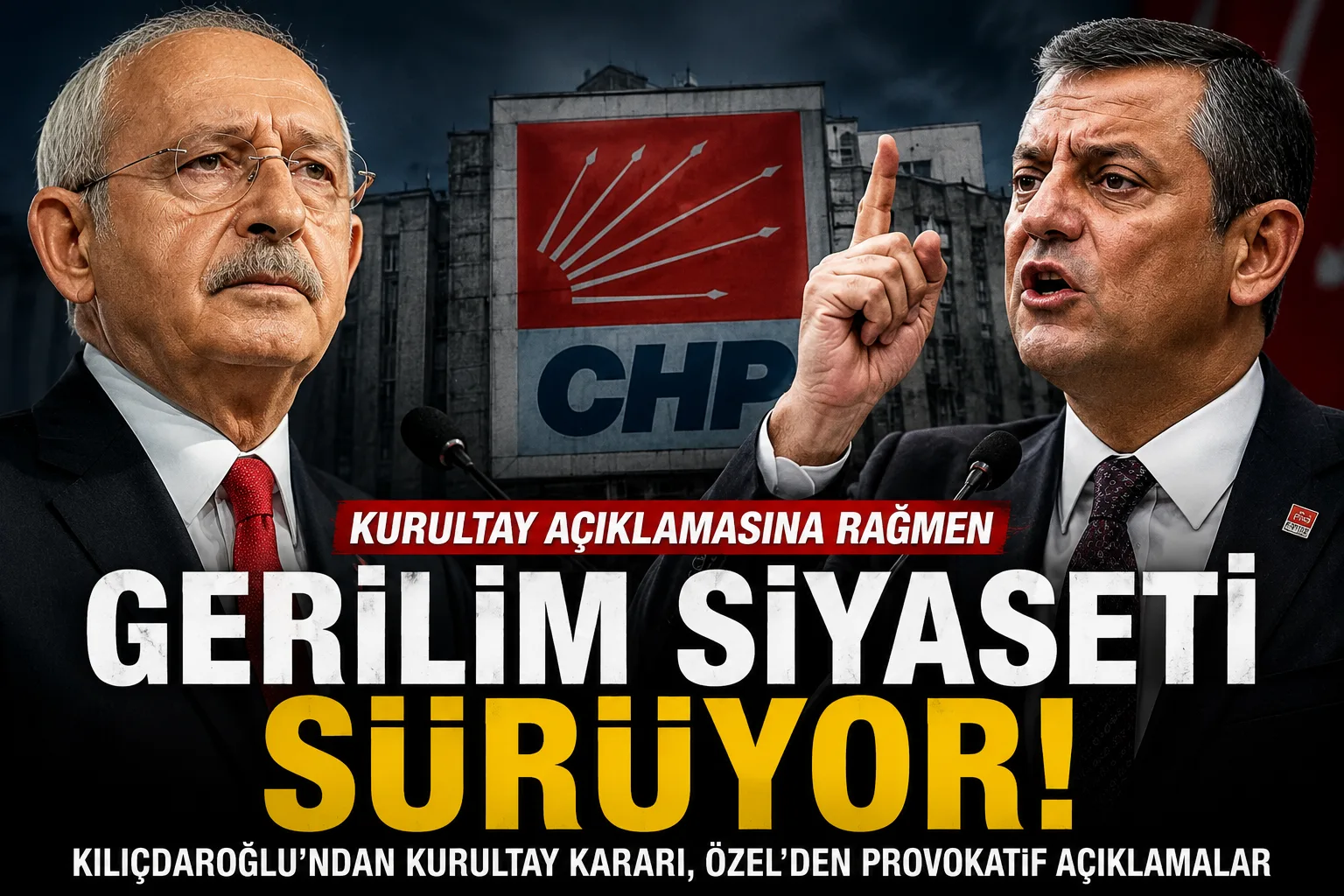 Kurultay Açıklamasına Rağmen Gerilim Siyaseti Sürüyor!