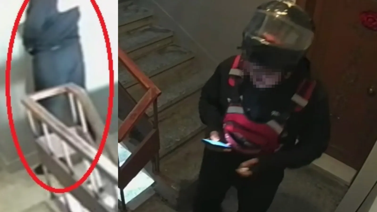 Kuryenin Merdiven Dairesindeki Skandal Anları!
