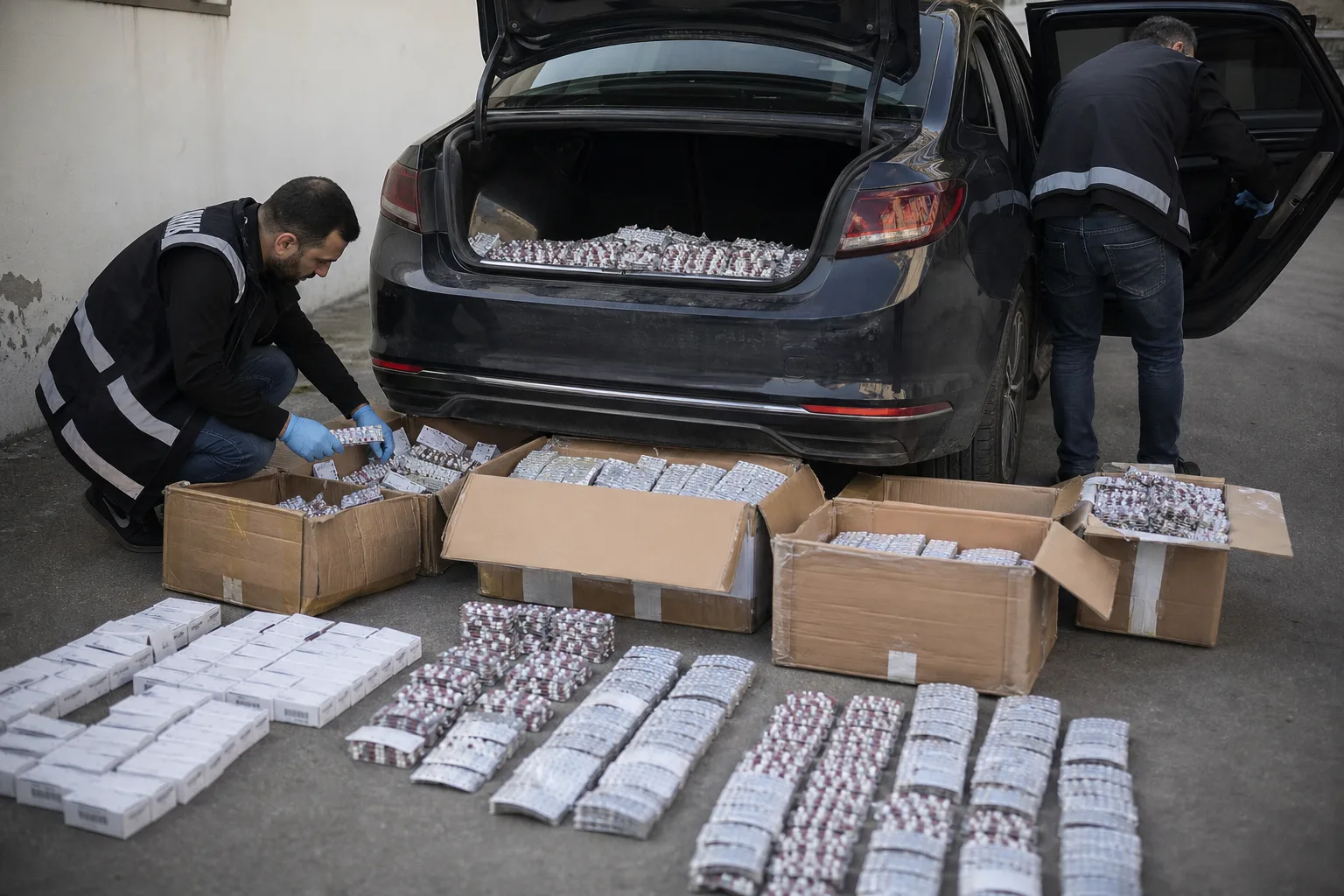 Kütahya’da 14 Bin Sentetik Ecza Yakalandı