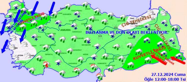 Karla Karışık Yağmur