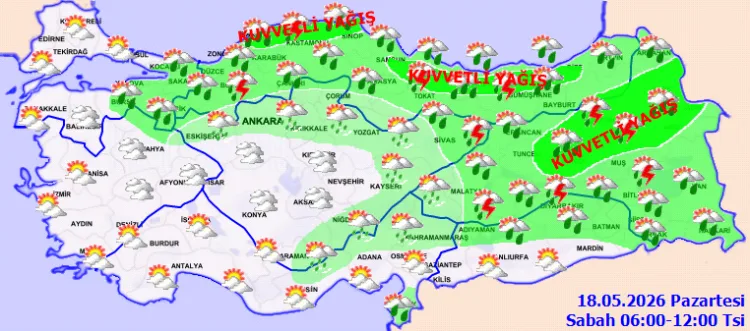 Kuvvetli Yağışlar İçin Meteorolojiden Uyarı!