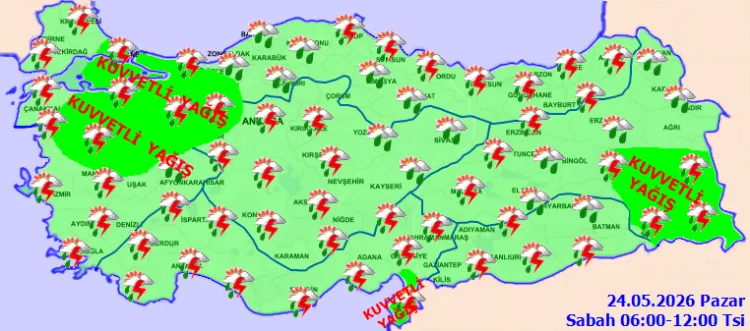 Kuvvetli Yağışlara Karşı Dikkat Uyarısı!