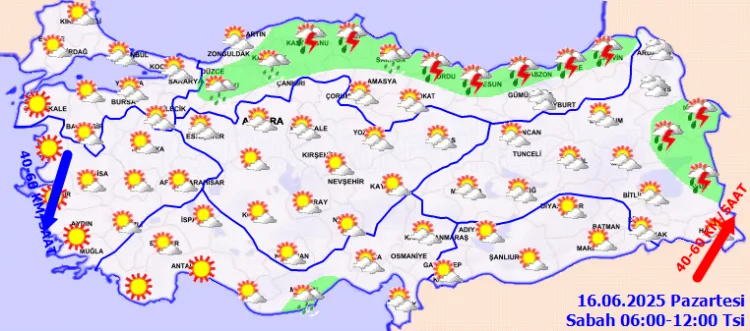 Kuzey ve Doğu’da Sağanak ve Güçlü Rüzgar Uyarısı!