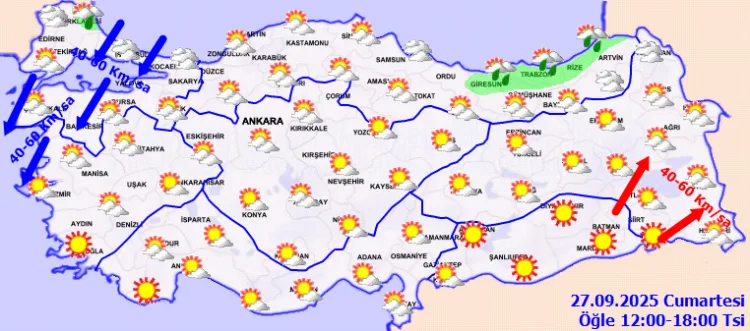 Kuzeyde Kuvvetli Yağış ve Rüzgar Uyarısı!