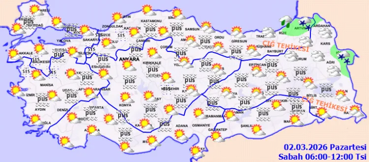 Kuzeydoğu’da Yağış, Doğu Anadolu’da Çığ Tehlikesi!
