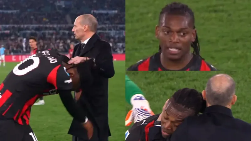 Leao’nun Allegri’ye Tepkisi: Su Şişesi Fırlattı!