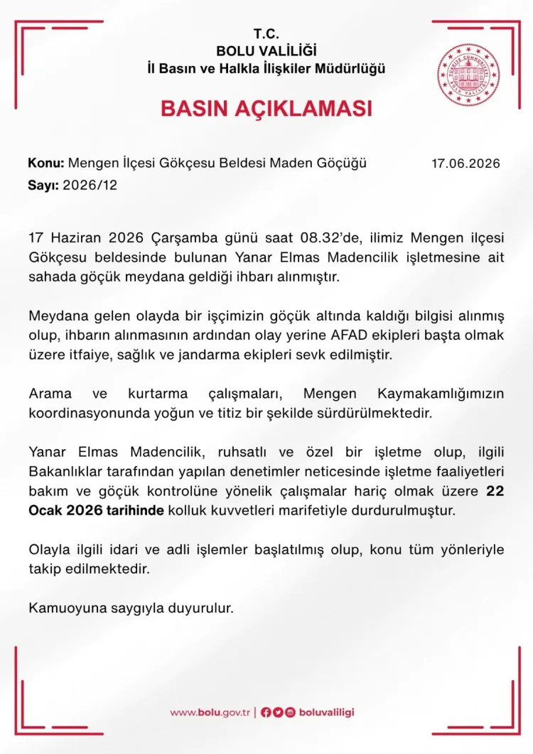 Maden Göçüğünde İşçi Mahsur Kaldı, Kurtarma Süreci Başladı
