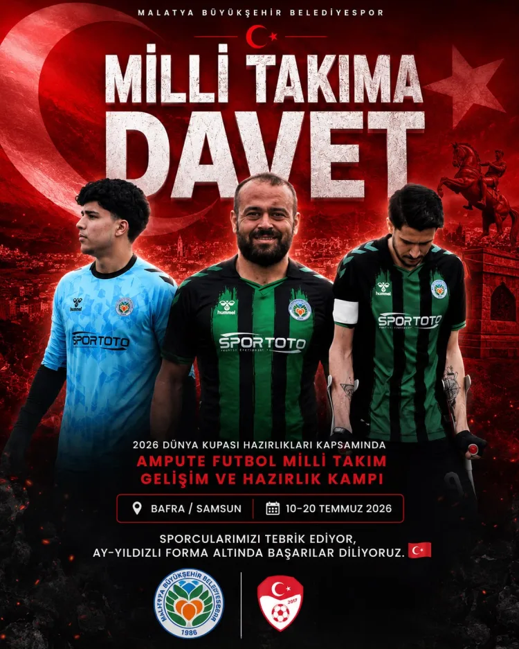 Malatya Ampute Takımından Milli Kadroya 3 Sporcu!