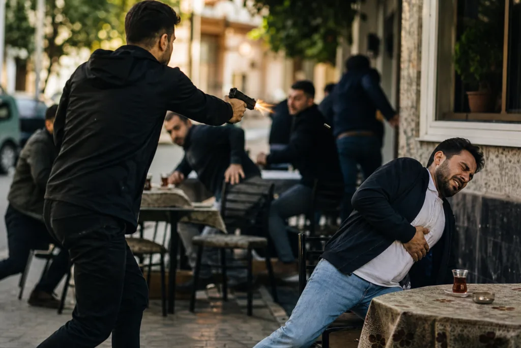 Manisa’da Çay Bahçesinde Tabancayla Ateş Açıldı