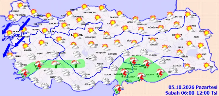 Marmara ve Ege’de Kuvvetli Rüzgâr Uyarısı!