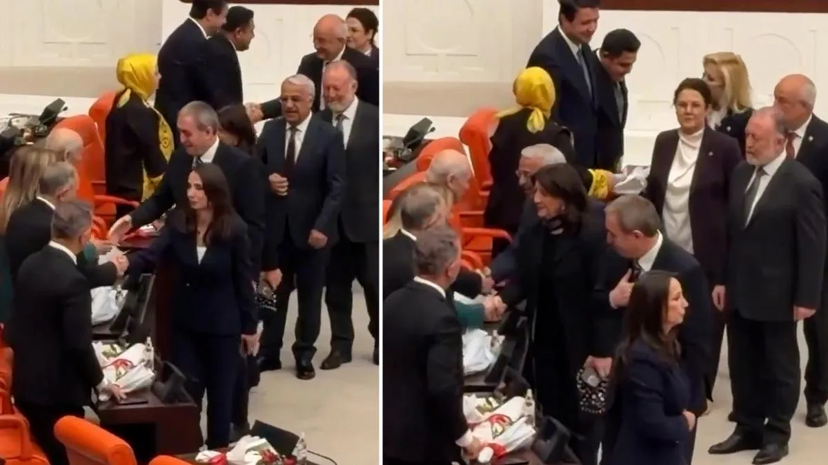 Meclis’te Bahçeli ile DEM Partililer Tokalaştı!
