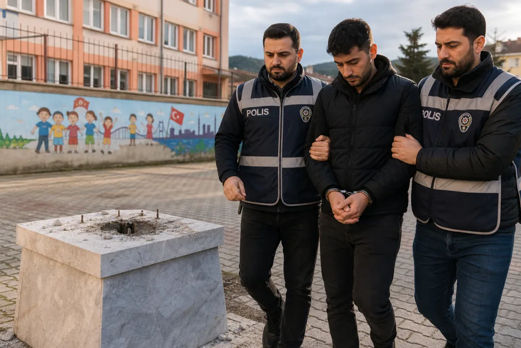 Menteşe’de Atatürk büstü hırsızı tutuklandı!