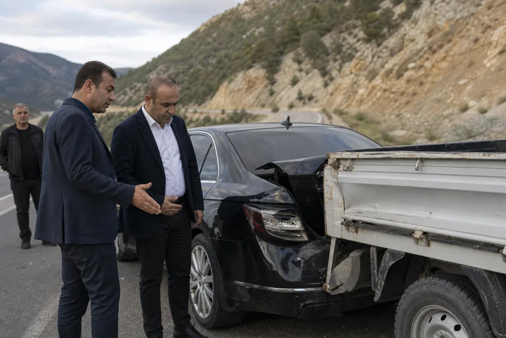 Mersin’de Başkan Önge’nin Araç Kazasında Yaralanan Yok