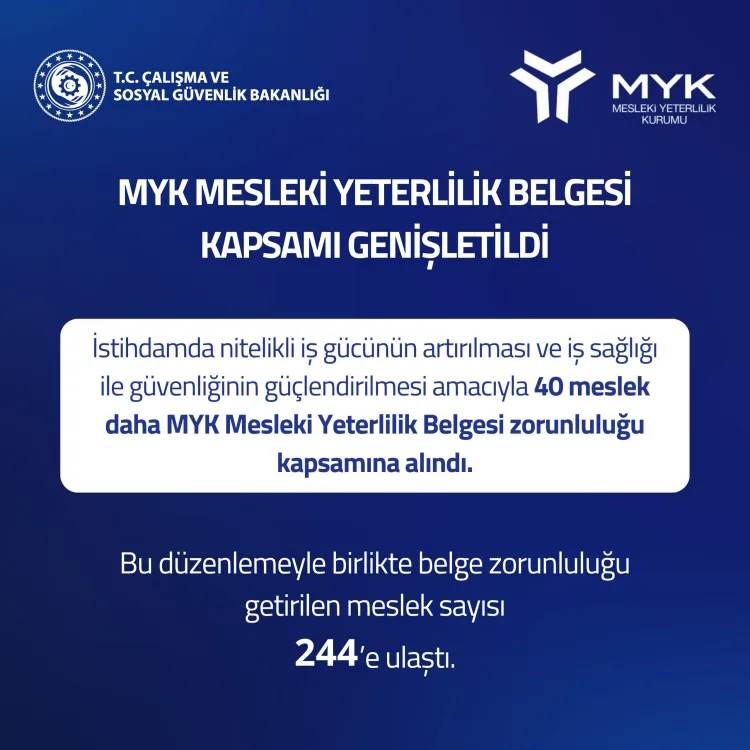 Mesleki Yeterlilikte Yeni Zorunluluklar Başladı!
