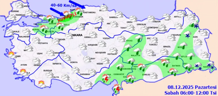 Meteoroloji’den Kuvvetli Yağış ve Rüzgar Uyarısı!