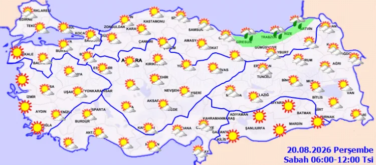Mevsim Normalleri Üstünde Sıcaklık ve Rüzgar Uyarısı