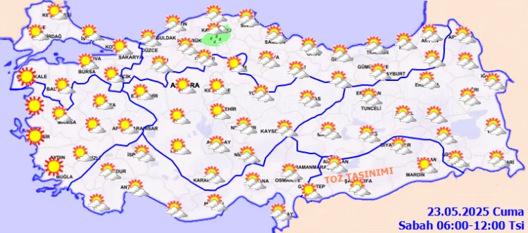 Mevsim Normalleri Üstünde Sıcaklık ve Toz Uyarısı