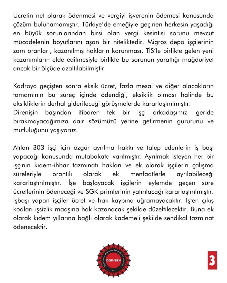 Migros’un Depo Çalışanları ile Müzakere Başarıyla Tamamlandı!