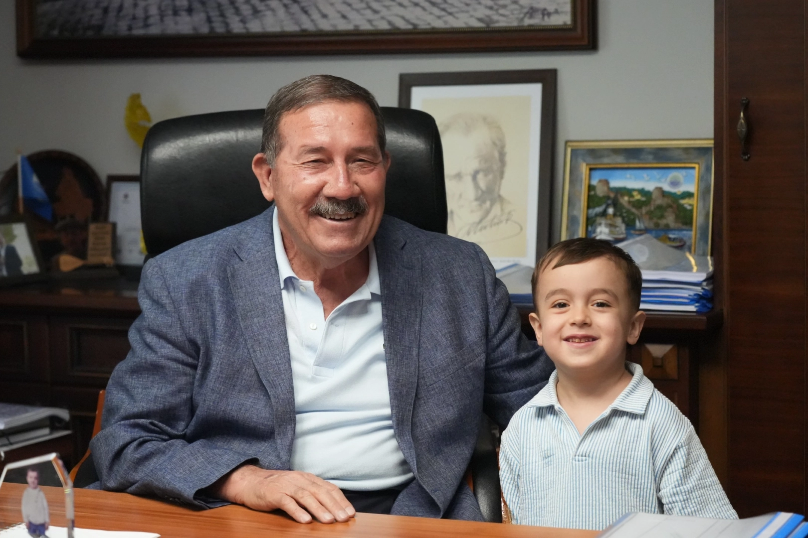 Minik Göktuğ’dan Başkan Topuz’a Teşekkür Ziyareti