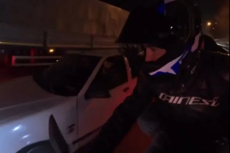 Motosikletli Kazadan Kıl Payı Kurtuluş!