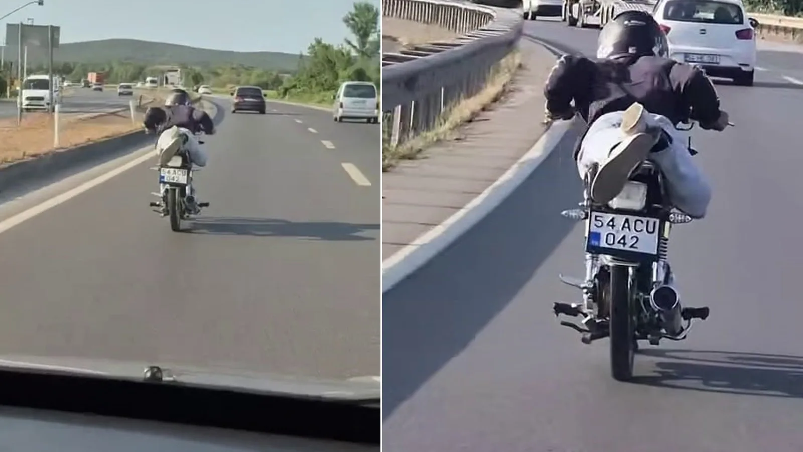 Motosikletli Sürücü Tehlikeli Şovla Ceza Aldı