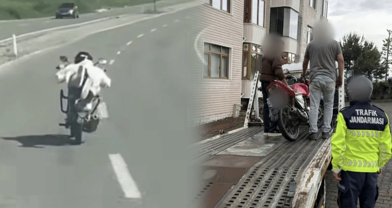 Motosikletten Yüzüstü Yüzen Genç 45 Bin Ceza Yedi!