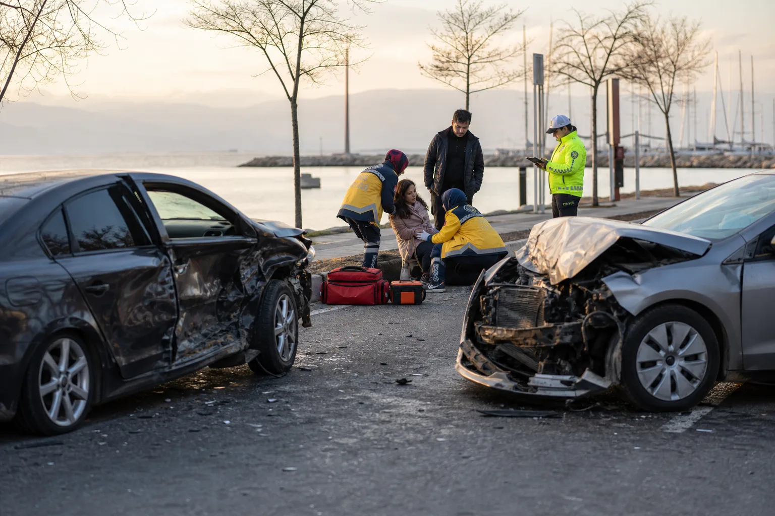 Mudanya’da Otomobiller Çarpıştı: 4 Yaralı