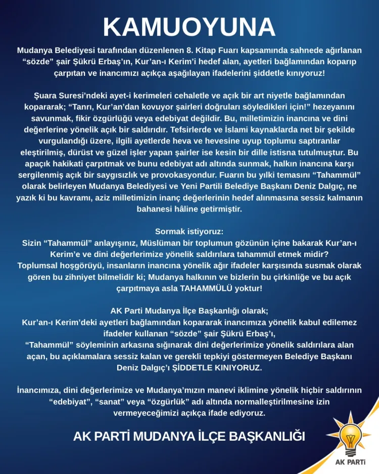 Mudanya Kitap Fuarı’nda Siyasi Tartışma Patlak Verdi!