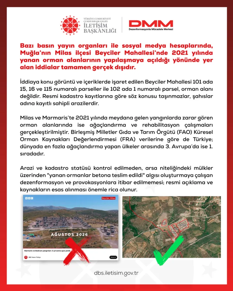 Muğla’daki Orman İddiaları Dezenformasyon Çıktı