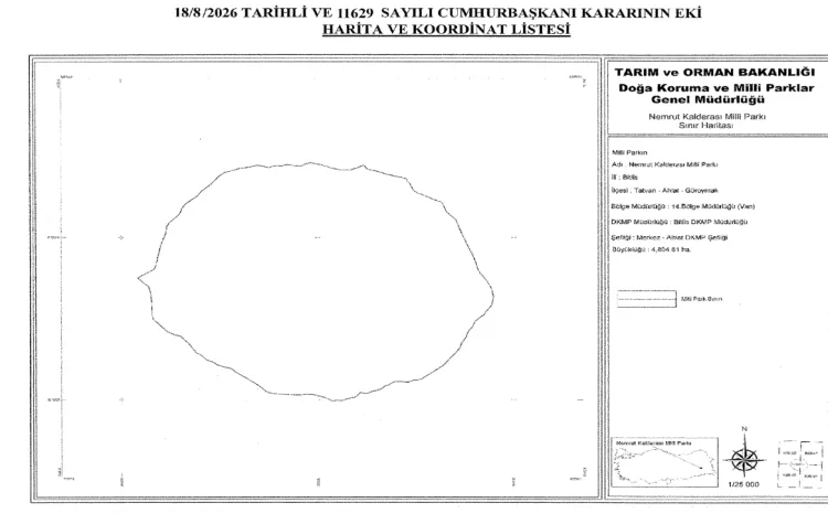Nemrut Kalderası Milli Park Oldu: Doğa Koruma Adımı