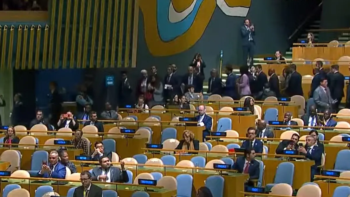 BM Genel Kurulu nda konuşma yapan İsrail Başbakanı Netanyahu ya şok tepki: Salonu terk ettiler 8